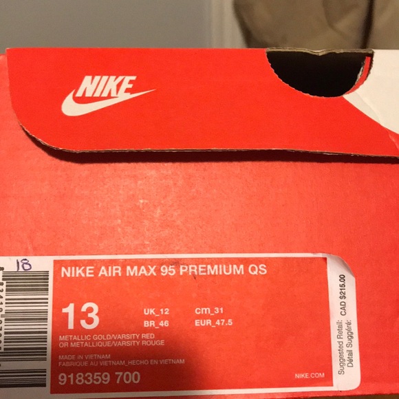 Mike air max 95 premium Qs metallic gold - Picture 5 of 5